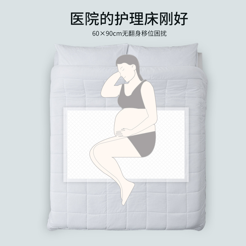 使い捨て妊婦産褥マット産婦専用60 × 90産褥期大サイズ看護マット四角位置決め|undefined