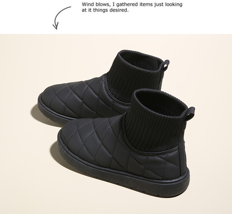 Damen Stiefeletten Mit Warmfutter Winter Plüsch Baumwollschuhe_voghion.com