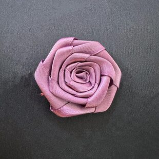 Factory Direct Sales about 5cm Handmade Ribbon Rose DIY Head Flower Bouquet Decoration Clothing Accessories Polyester Flowers