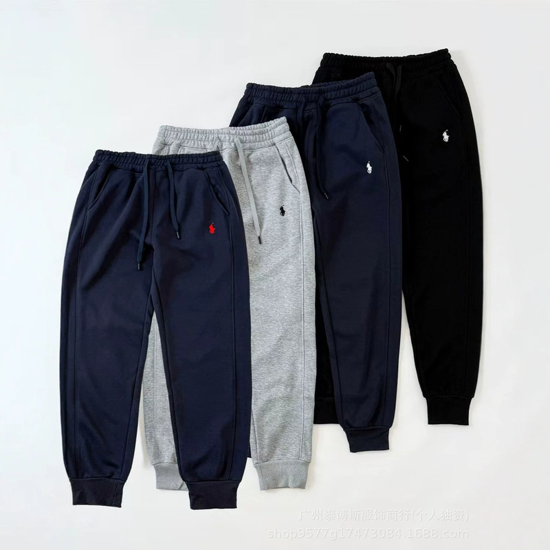 Cross-Border Jogger Pants with Pony Logo, Autumn Drawstring Casual Unisex Trousers, Embroidered Sweatpants Cross-Border Jogger Pants with Pony Logo, Autumn Drawstring Casual Unisex Trousers, Embroidered Sweatpants