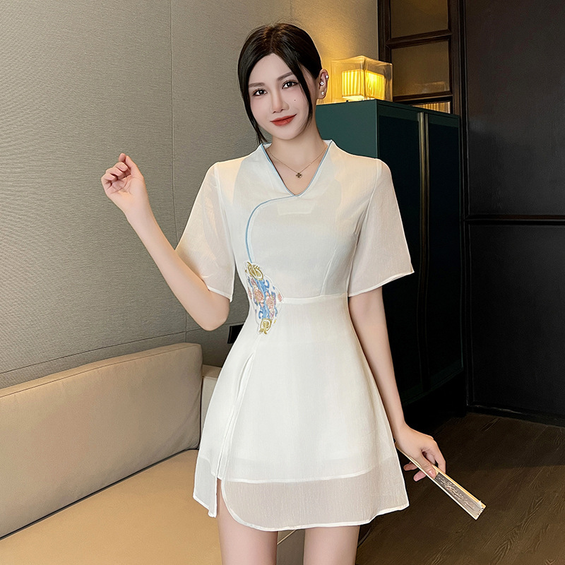 新型spa美容師作業服足浴足治療技術師服サウナ工装セクシー痩せワンピース1362|undefined