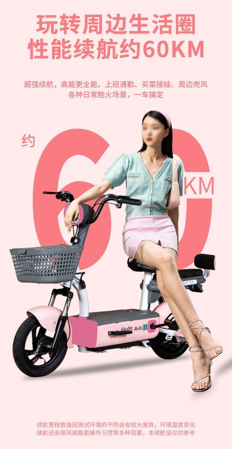 Foreign Trade Export 48V Cross-Border Electric Vehicle Manufacturer Supply Small Adult Electric Bicycle Factory Wholesale Transportation