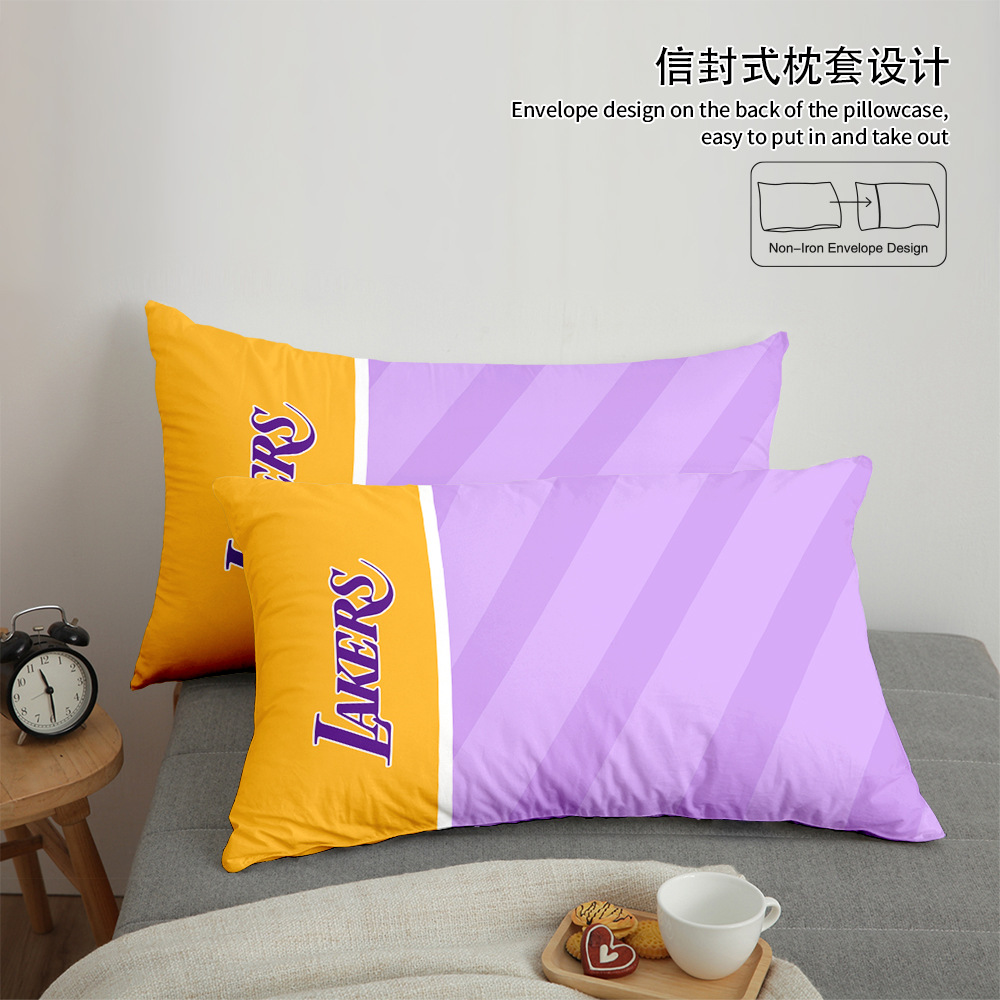Juego de cuatro piezas de baloncesto de la nba, ropa de cama de los lakers, ropa de cama de los Warriors de Golden state, ropa de cama del dormitorio masculino, juego de tres piezas