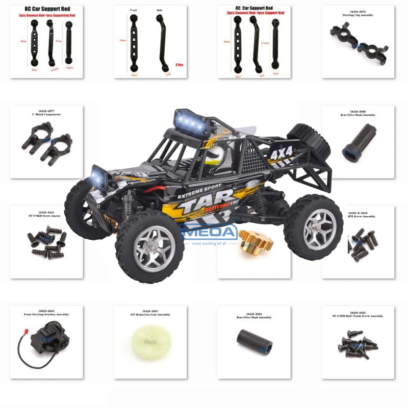 Weili 18428 18429 1:18 Electric Four-Wheel Drive Desert Off-Road Vehicle Climbing Car Accessories Cross-Border