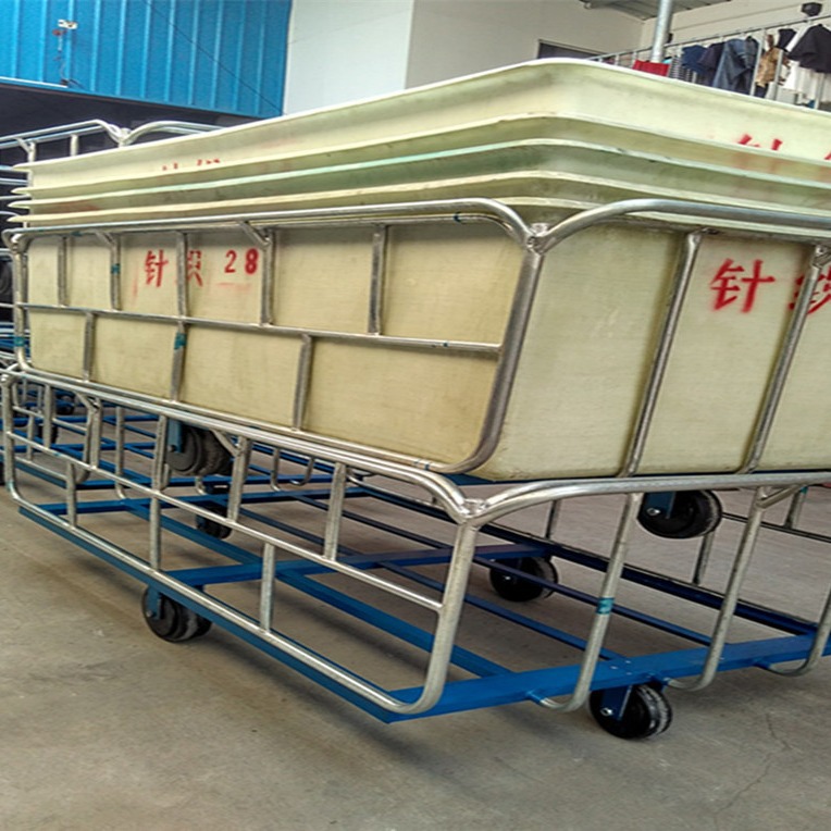 染整后整理用玻璃纤维落布车 /加厚耐撞击玻璃钢染织推布车