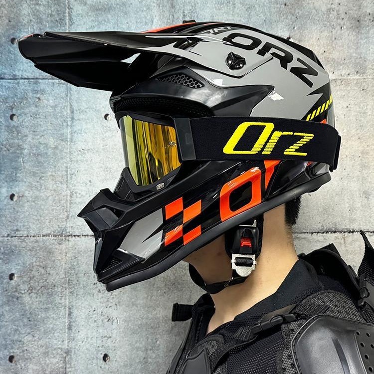 ORZクロスカントリーヘルメットオートバイヘルメット男女全ヘルメットゴーカートラリーヘルメットマウンテンバイクスピード降下3C認証|undefined