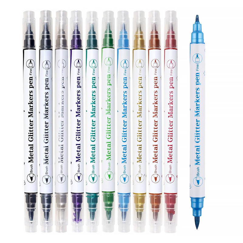 Colorful Metallic Pearlescent Pens, Soft-Tipped Signature Pens, Disney Signature Pens, Double-Ended Glitter Pens, DIY Soft Drawing Pens