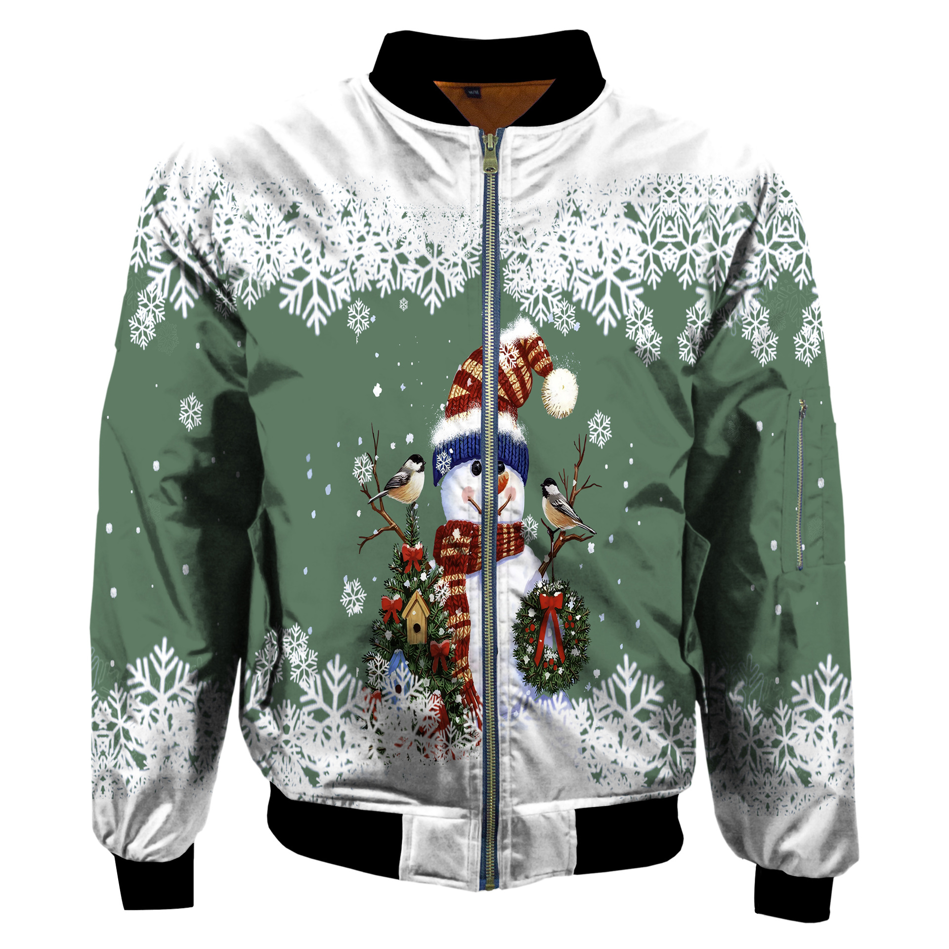 2023 Herbst Herren Fliegerjacke 3D-gedrucktes Manteloberteil mit Reißverschluss_voghion.com