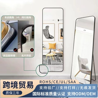 厂家定制网红全身镜家用卧室高级感穿衣镜壁挂式卧室简约风试衣镜