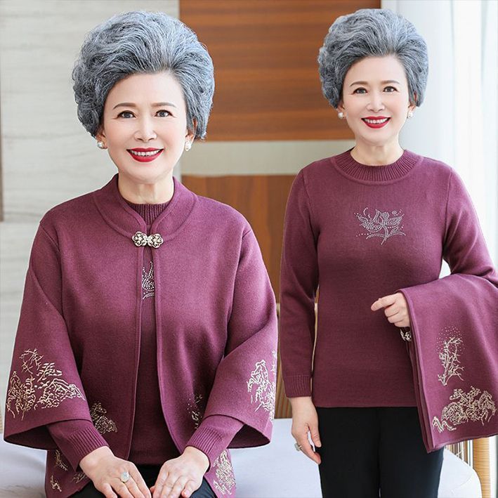 E5832 1780K ÁO LEN NỮ TAIRYA DÁNG DỘNG CẢ BỘ 2 MÓN MÙA XUÂN THU ĐÔNG TRUNG NIÊN THỜI TRANG NỮ G05 SẢN PHẨM MỚI