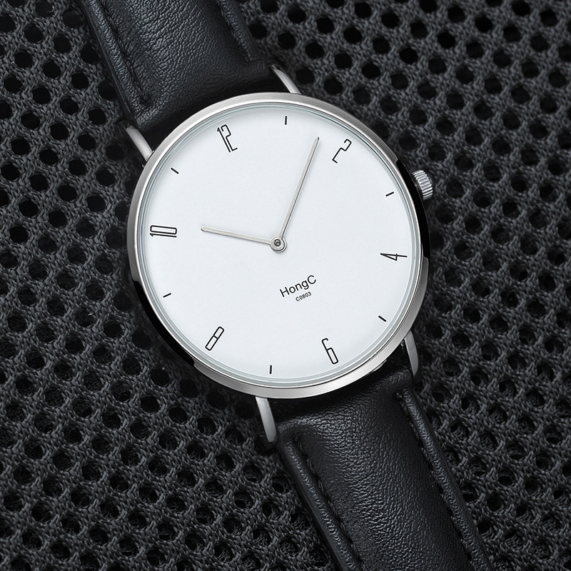 Thin Couple Waterproof Quartz Trend Minimalist Temperament Men's Atmosphere Women's Watch C803_voghion.com