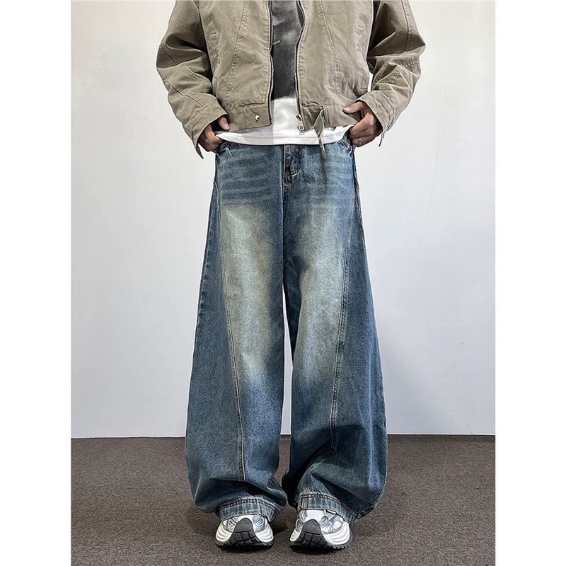 Джинсы, брюки для отдыха, американский стиль, oversize