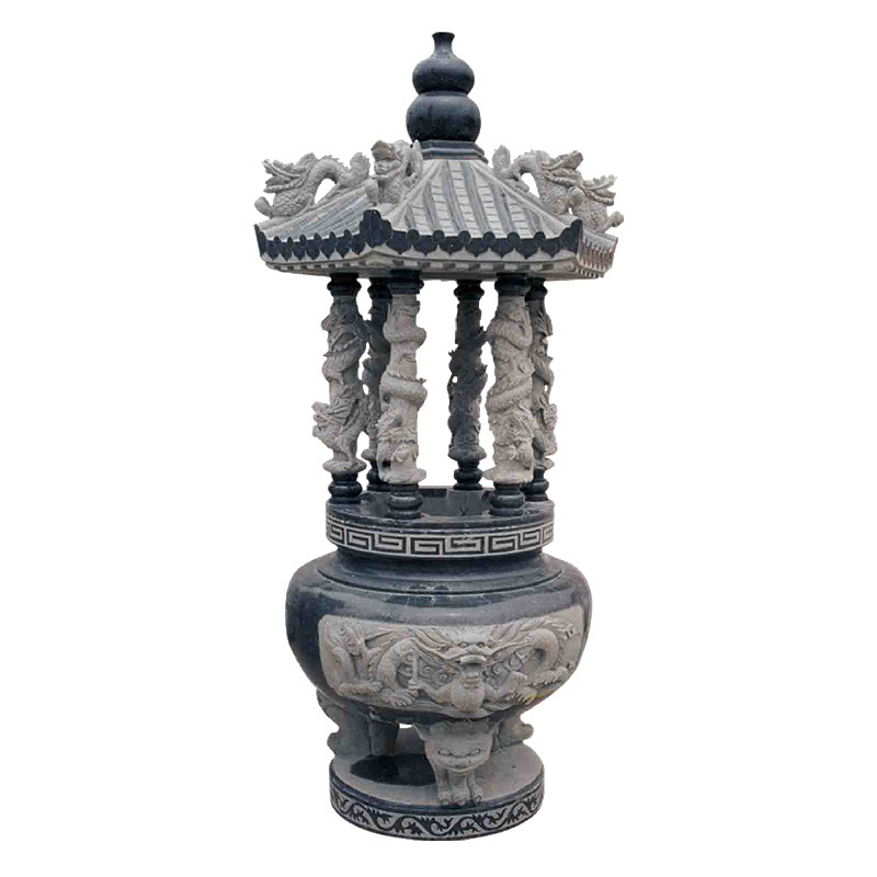 湖南长沙寺庙香炉 多种石材香炉可选 圆形方形样式多|ru