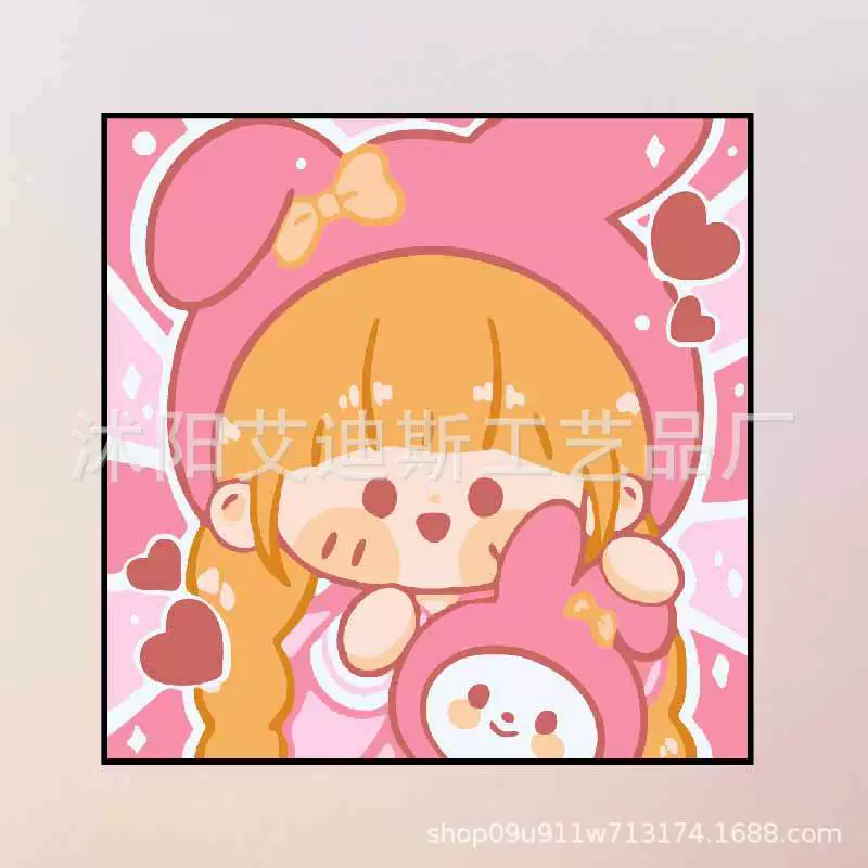 DIY заполнение детской цифровой масляной живопись красивый стиль оформление Sanrio ручной заполнение цвет терапия картина производитель оптом