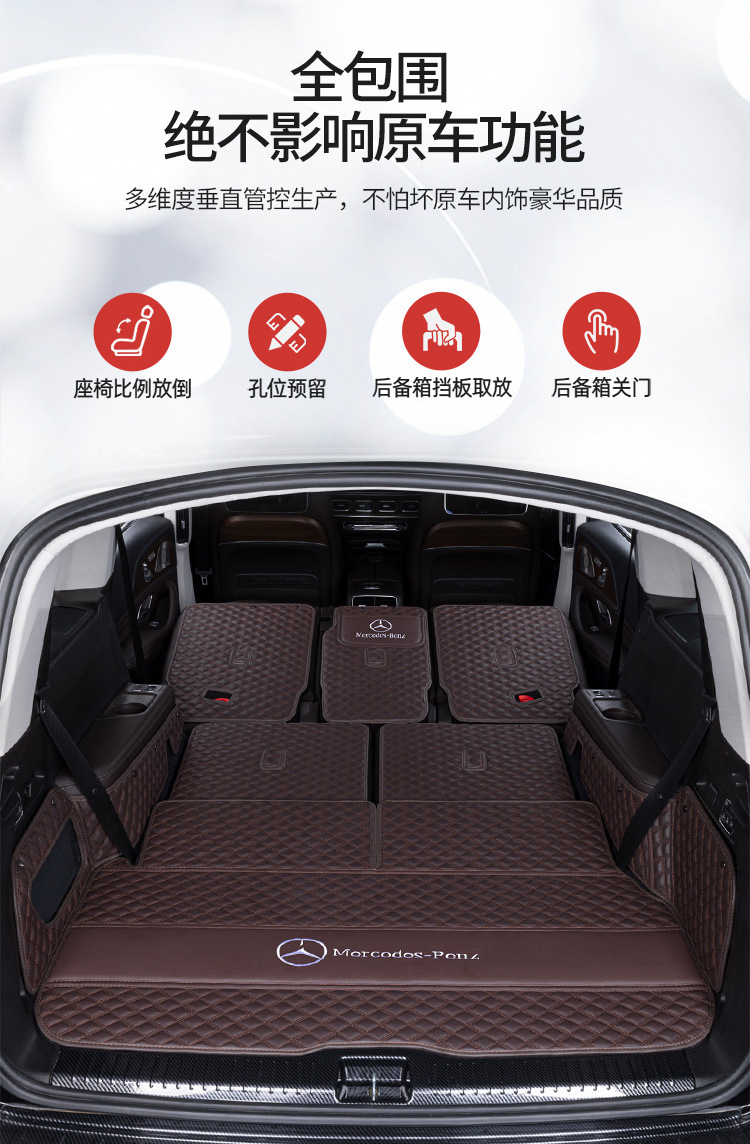 Suitable for Mercedes-Benz Gls 450/400/350D 08-2024 Models Gl320/500 Trunk Mat