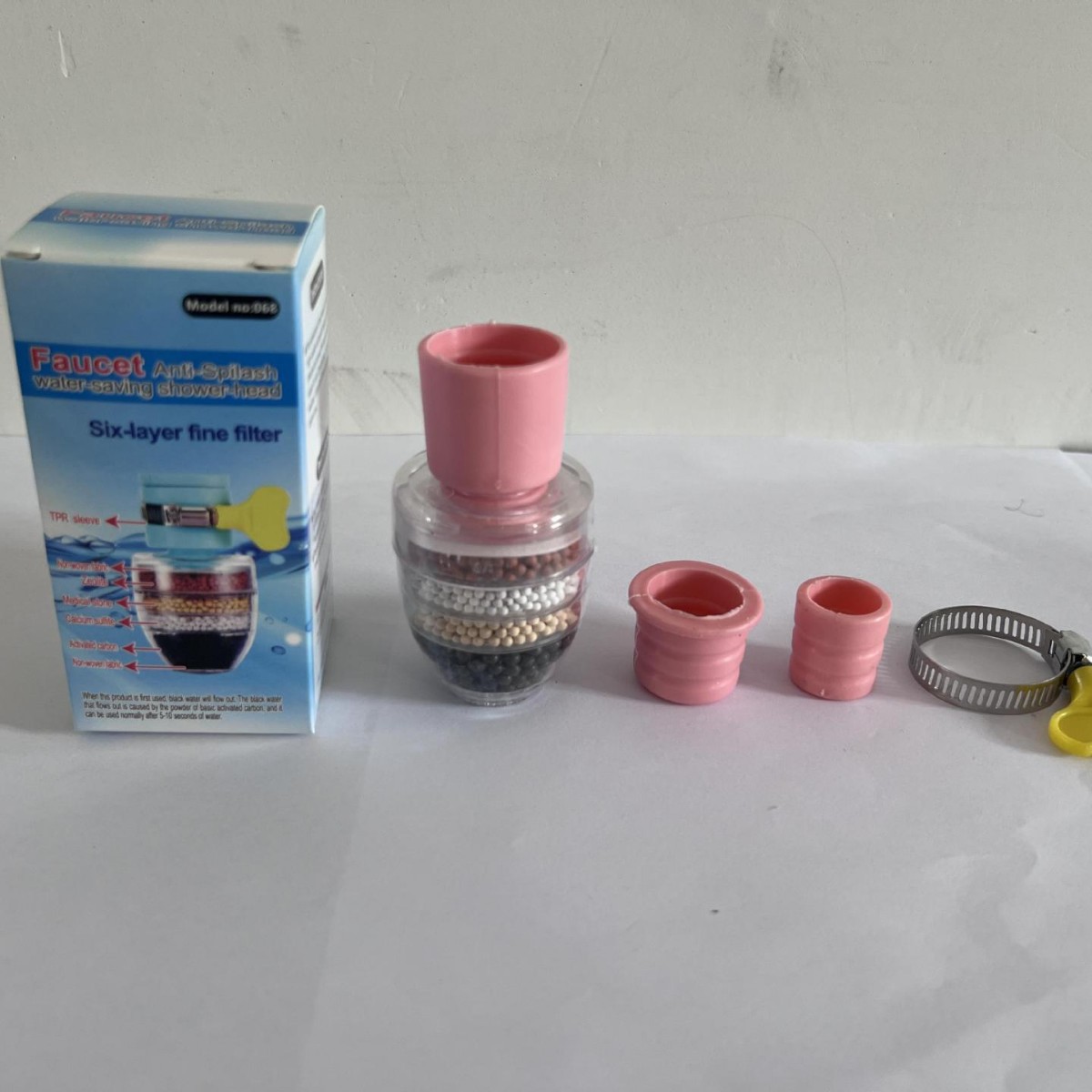 Grifo, cabezal a prueba de salpicaduras, filtro de purificación de agua de cocina, giratorio retráctil, con piedra médica, artefacto de ducha de ahorro de agua al por mayor