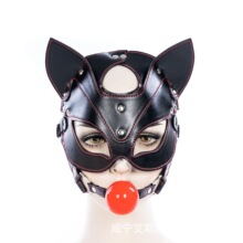K9成人加强马具型眼罩口球口塞面具调教训奴欧美口塞情趣狐狸装扮