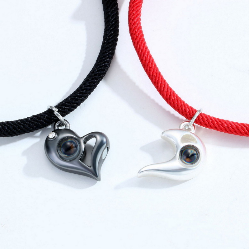 Streetwear Heart Shape Alloy Rope Valentine's Day Unisex Drawstring Bracelets display picture 9