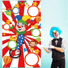 亚马逊万圣节小丑游戏沙包旗子投掷横幅沙包游戏挂旗旗帜支持