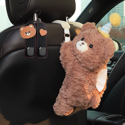 Car tissue box/set box for car, tissue bag for - birthday-bear-hanging-tissue-box-hook