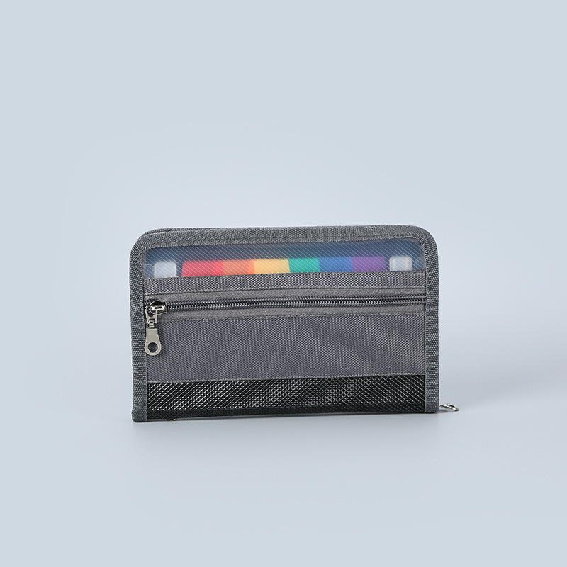 Bolso de órgano transfronterizo a4 carpeta doble cremallera 13 capas de papel de prueba de estudiante de gran capacidad bolsa de almacenamiento bolsa de documentos de oficina image 7