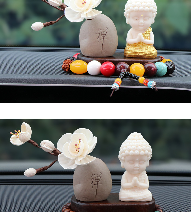 New Lotus Gold Body Car Ornaments Car Console Decoration New Lotus Gold Body Buddha Creative Car Interior