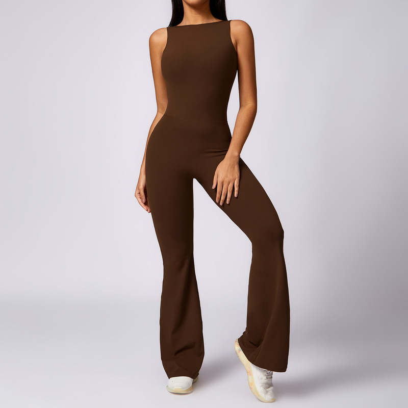 European and American Peach Hip Lifter Sports Yoga jumpsuit Women's Casual Micro-La Fitness Yoga Clothing Trendy New Style