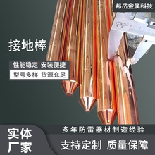 接地桩子双螺铜包钢接地极镀铜铜接地棒包钢接地棒铜覆钢接地针