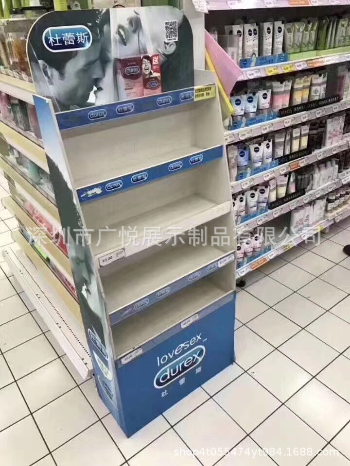 工厂直供杜蕾斯避孕套支雪弗板落地展示柜 设计多款式批发pvc展架