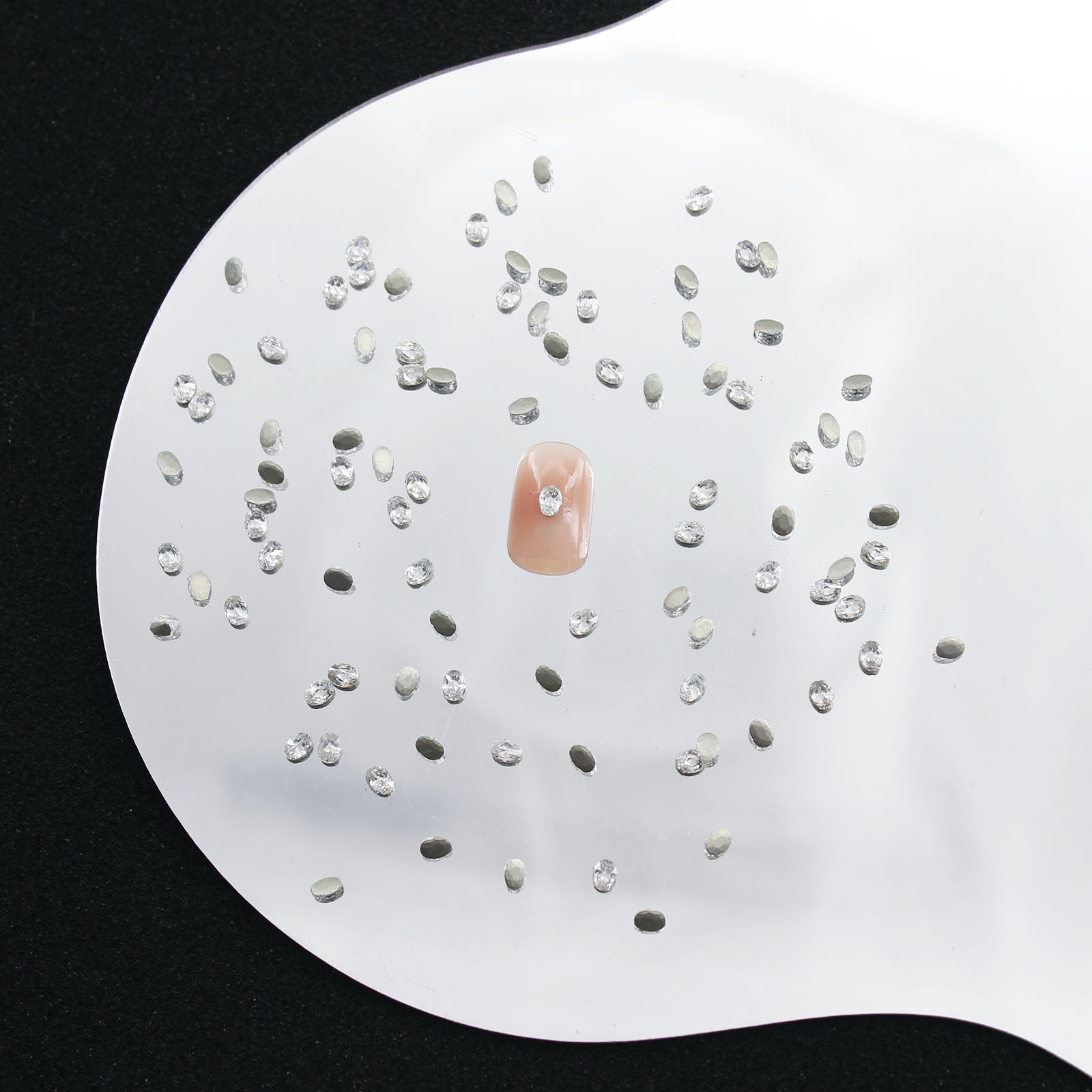 Zircon plano blanco-3*4mm huevo de Paloma