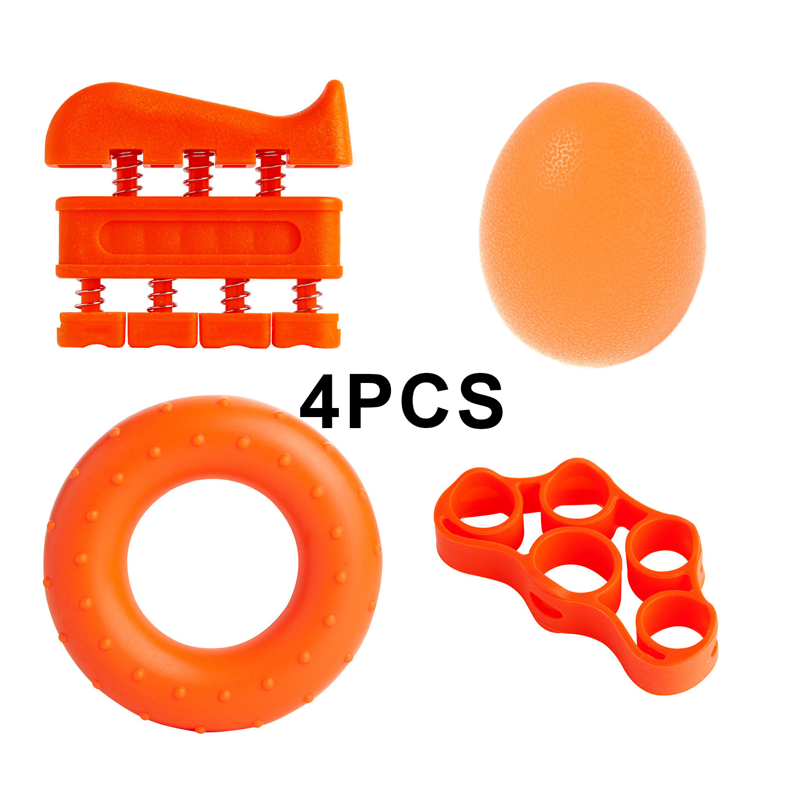 Silicone de cinco dedos entrenador de dedos de entrenamiento de agarre huevo bola de agarre anillo de cinco dedos teclas de rehabilitación conjunto de agarre de fuerza