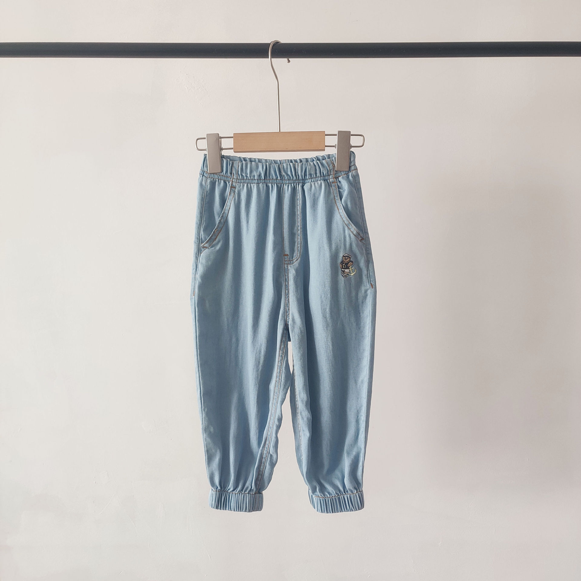 Bear children's clothing summer light anti-mosquito pants for boys and girls breathable soft TTTJ242403A a generation of hair