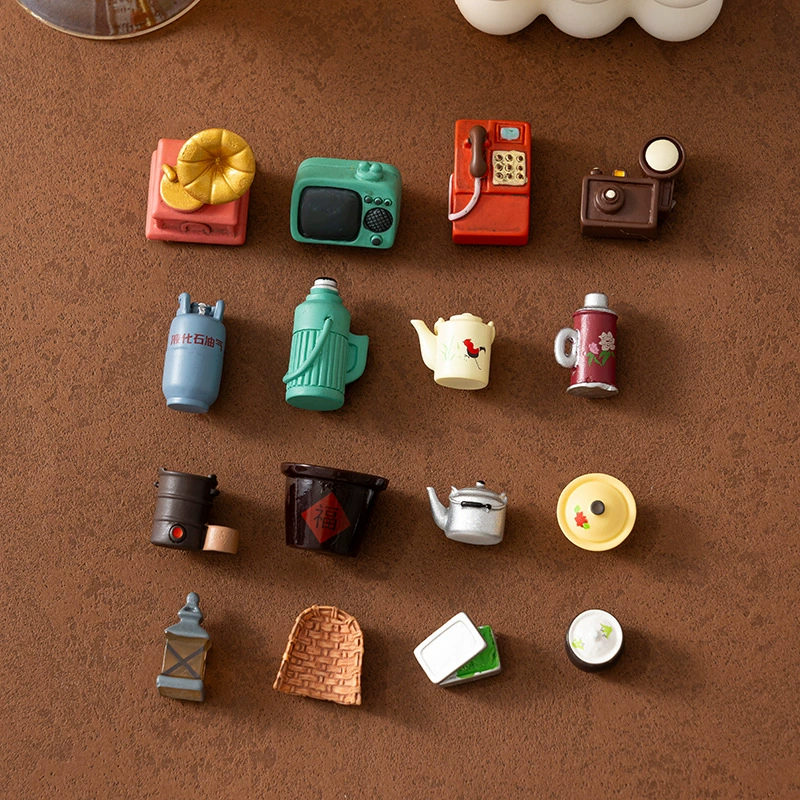 Ретро ностальгическая наклейка на холодильник креативная мультяшная камера совок сало таз магнитная наклейка для украшения домашней кухни магнитная наклейка