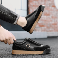 Large size cross-border Forrest Gump men's shoes 2024 new spring casual flat shoes youth leather surface waterproof thick sole increased