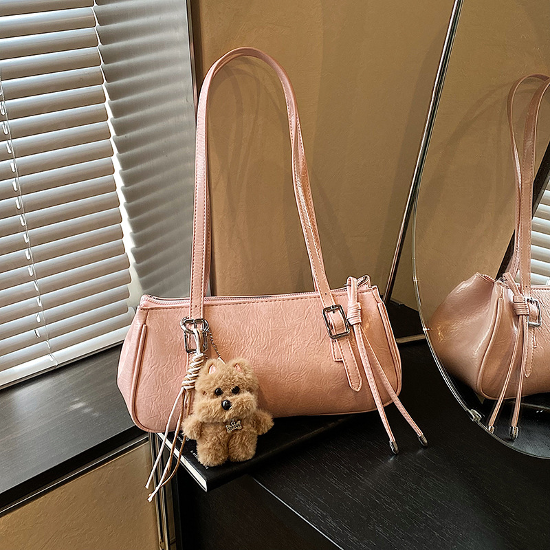 Bolsa de almohada de brazo retro transfronteriza de alto nivel para mujeres 2026, primavera y verano, nueva moda, bolsa de brazo de hombro único