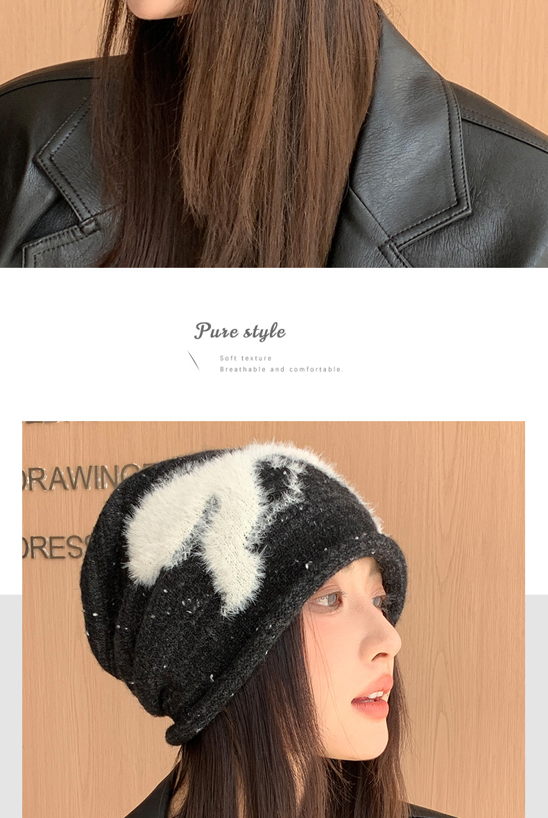 Berretto in lana stile coreano per donna cappello invernale_voghion.com