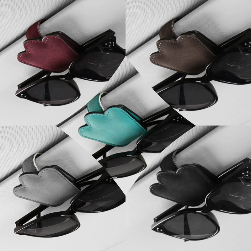 Зажим для очков автомобиля переворачивает меховой футляр для очков Многофункциональный автомобильный солнцезащитный козырек для хранения артефакт