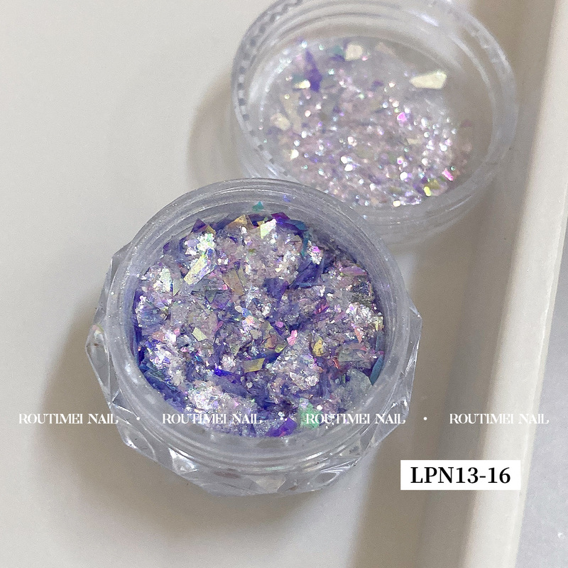 美甲新款亮片粉高级百搭款式ins韩式风格20色套装多边形亮片闪粉|undefined