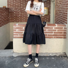 学生小个子中长款百搭大码胖mm显瘦2021夏季新款半身裙女上衣搭配