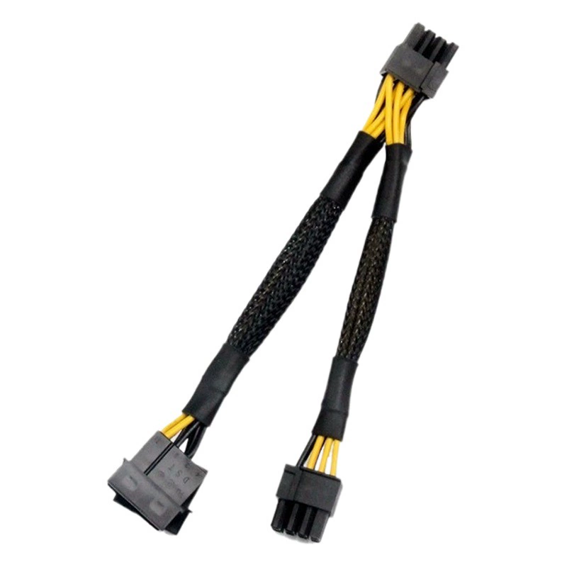 Molex на двойной 8(6 + 2) Кабель-адаптер GPU 8Pin видеокарта линейка большая 4Pin на видеокарту линейка 15 см