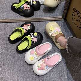 时尚洞洞鞋女2026新款夏季外穿可爱高颜值防滑居家包头软底拖鞋女