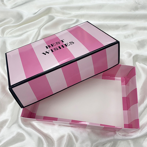 A set of OEM high-end lace color box underwear bra packaging box gift box with this pink color