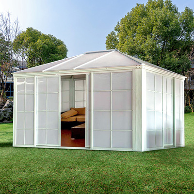 陽光房pc陽光板保溫棚防雨防凍鋁合金骨架帳篷遮陽篷戶外庭院篷