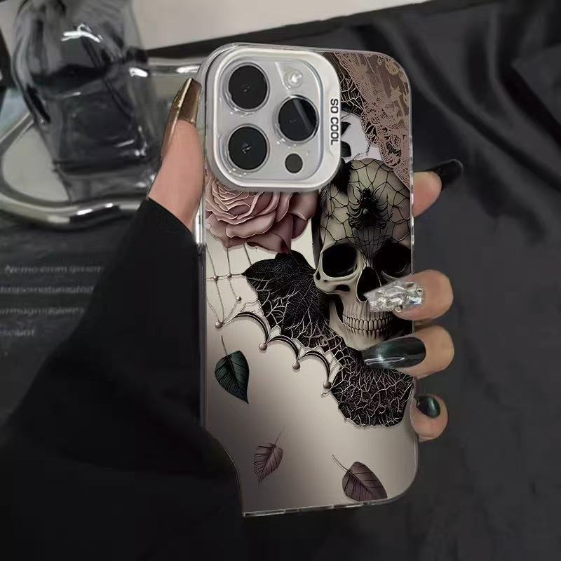 Nuevo esqueleto para iPhone 16 funda para teléfono móvil Apple 15promax/14 personalidad 13pro12 Europa y América 11xr