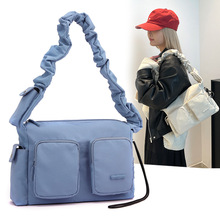 Colorful Fox韩系新款设计感简约女包褶皱休闲百搭小众单肩腋下包