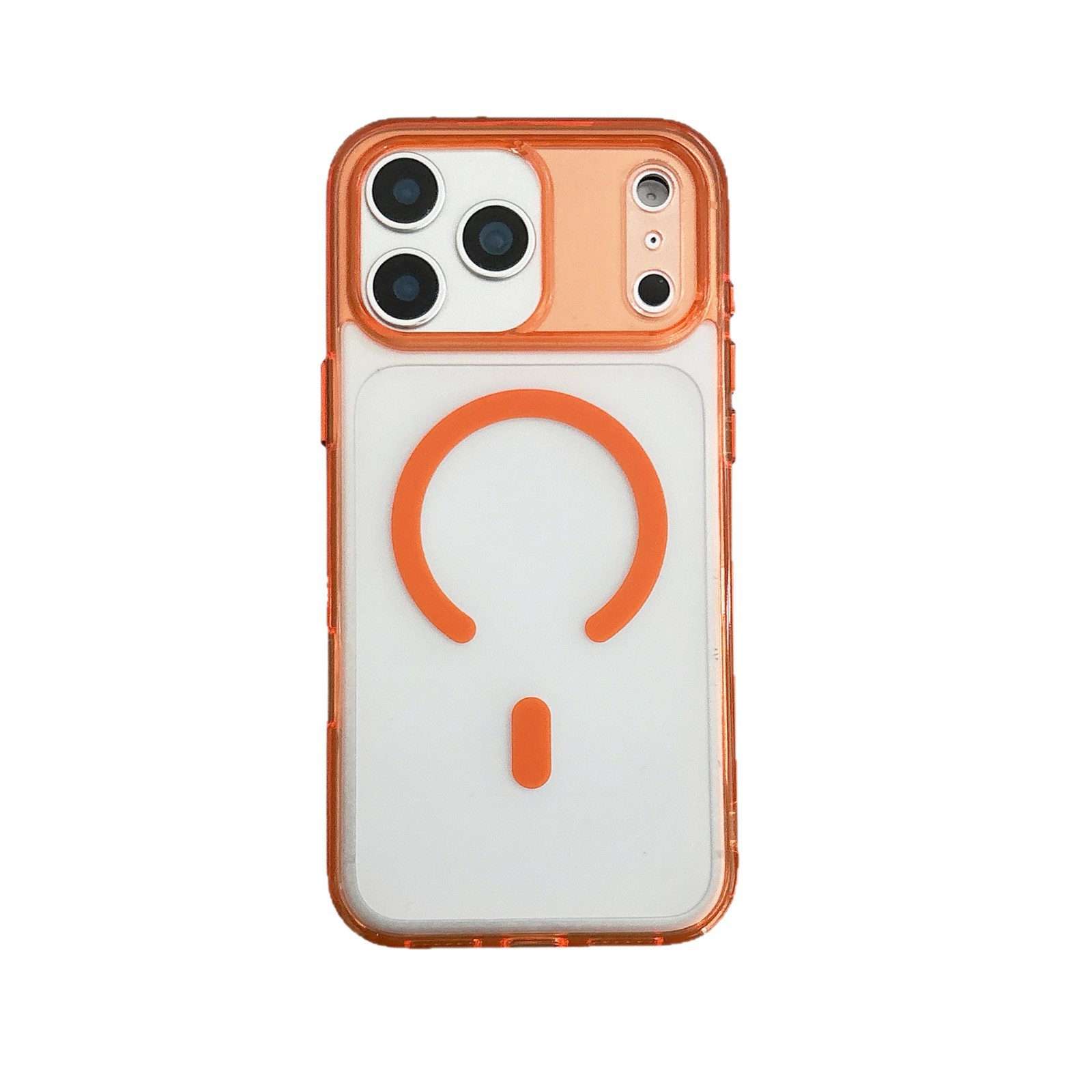 Aplicable para iPhone17 con botón capacitivo magnético para teléfono móvil Apple 17 Promax transparente esmerilado 2 en 1 image 6