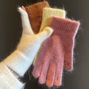 ��ɫ��ë�qᘿ�����Ů2025�ﶬ���¿ů��ɫ¶ָ���|��ë������