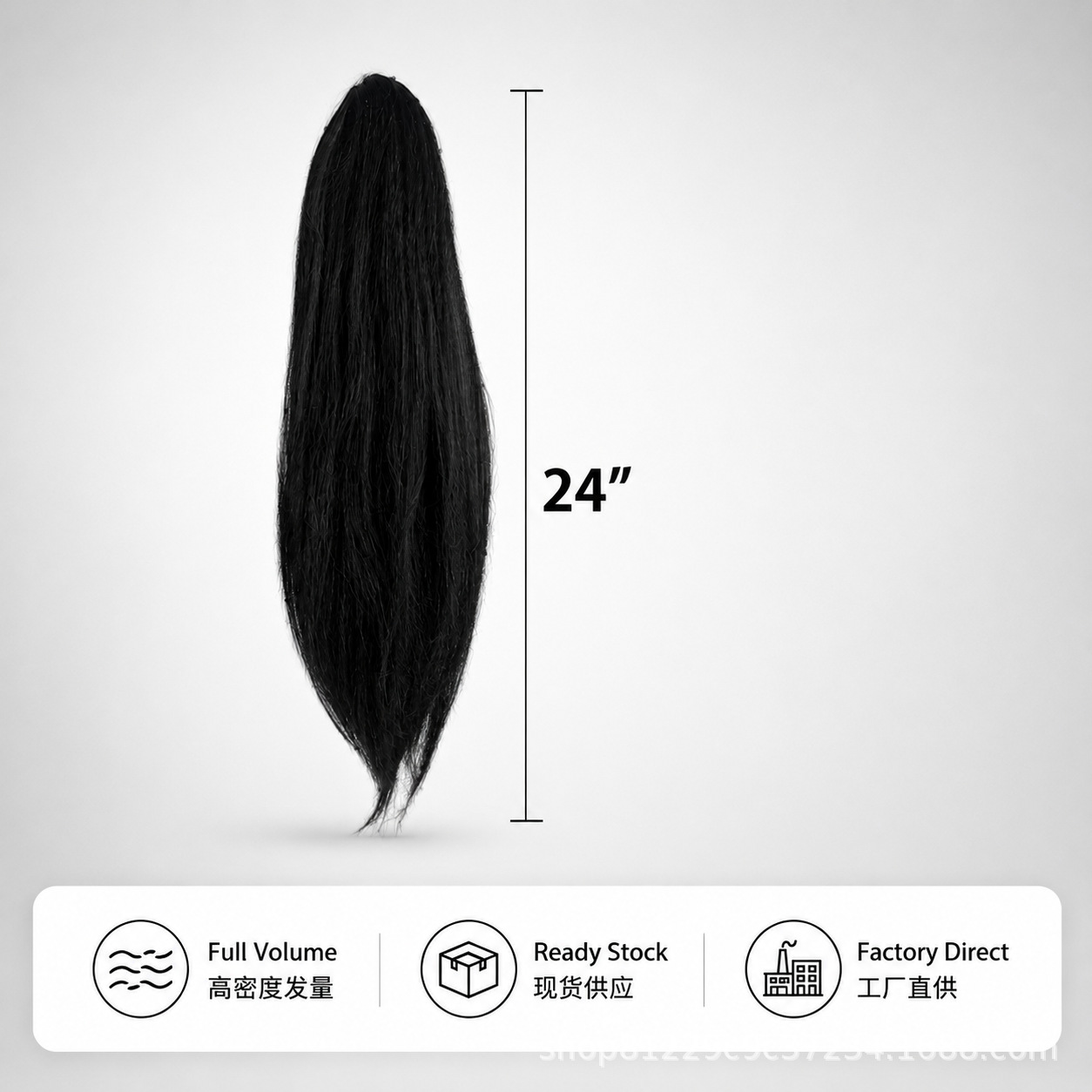 Peluca de Coleta Lacia para Mujer NATURAL YAKI Fibra de Alta Temperatura Pelo Recto