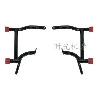 Guard Road King Highway ST: Motorcycle bumper - black-red-roller-style