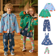 儿童外套BE2024春季新款中小童卡通双面印花外套韩版男女宝宝外套